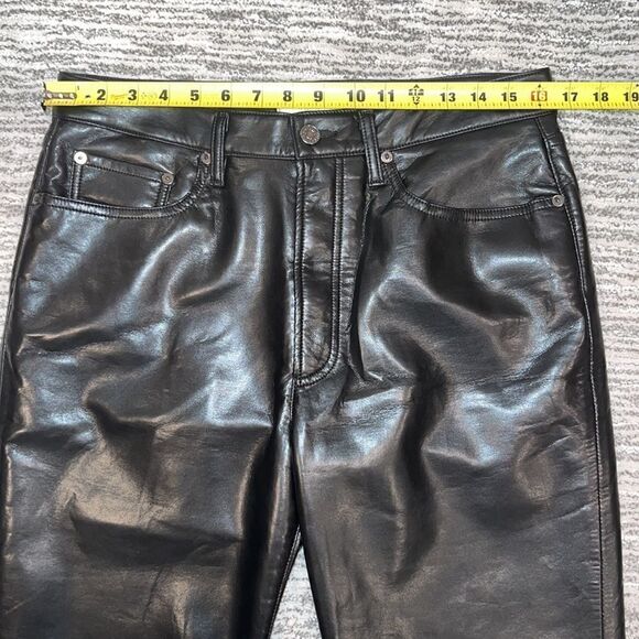 NWT Agolde Recycled Leather Fitted 90's Pants in Detox Size 30 - Picture 8 of 16